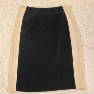 DVF Black and Ivory Pencil Skirt